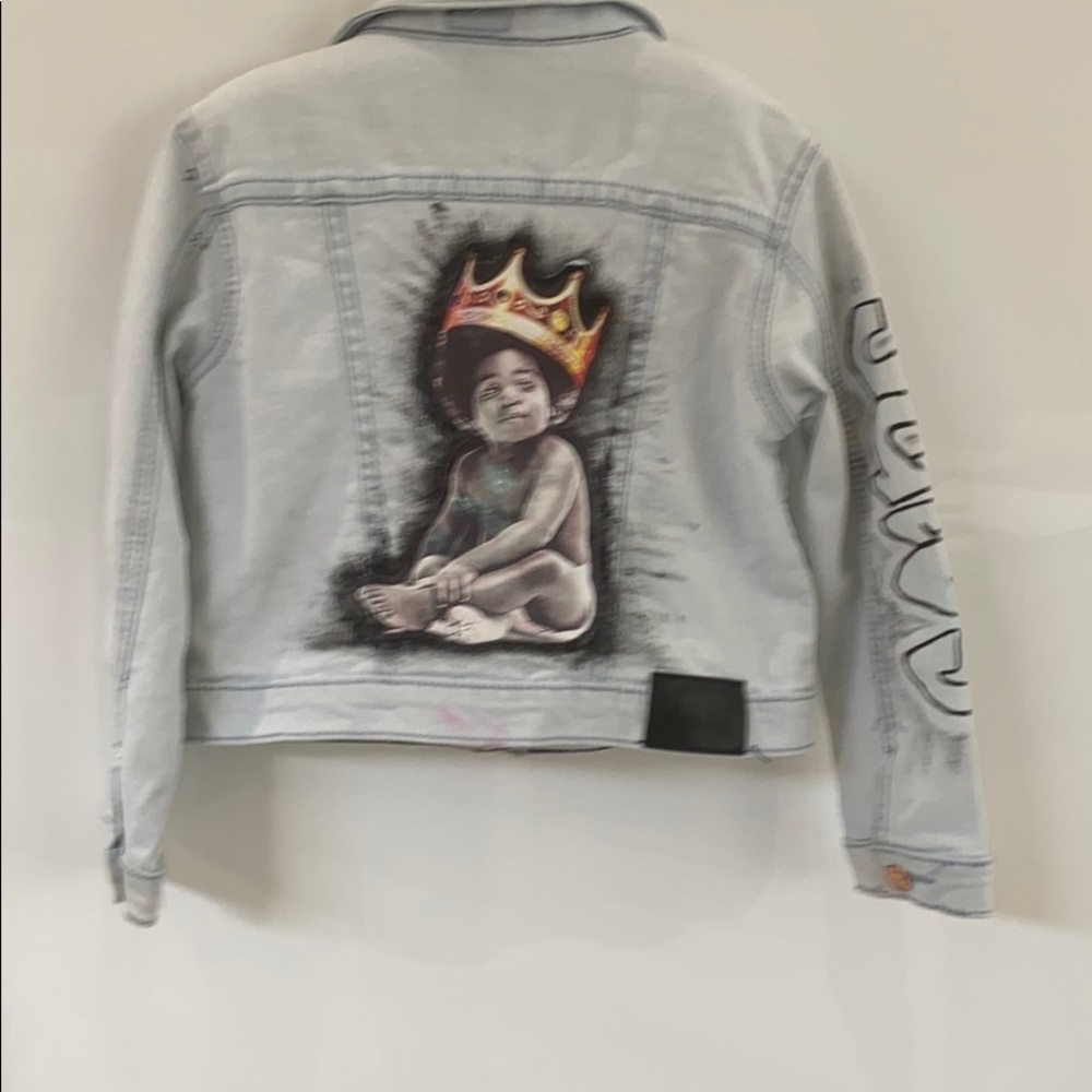 Baby Biggie Smalls Custom DKNY jean jacket 4T
